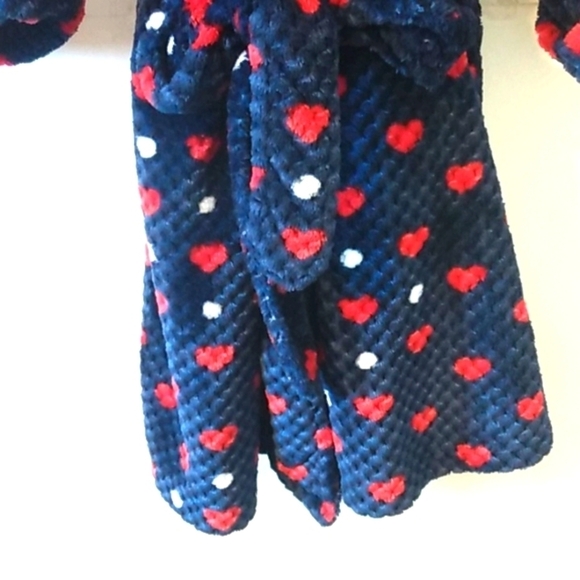 TOMMY HILFIGER SWEETHEARTS PLUSH SPA ROBE COZY BATHROBE SIZE S/M - Picture 5 of 7